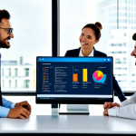 Digital Transformation in Project Management**

"A diverse team of professionals collaborating around a digital dashboard displaying project analytics, in a modern, brightly lit office. Everyone is fully clothed in business casual attire. The dashboard showcases AI-driven insights and cloud connectivity. Focus on teamwork and technological integration. Safe for work, appropriate content, perfect anatomy, natural proportions, professional, family-friendly, high quality."

**